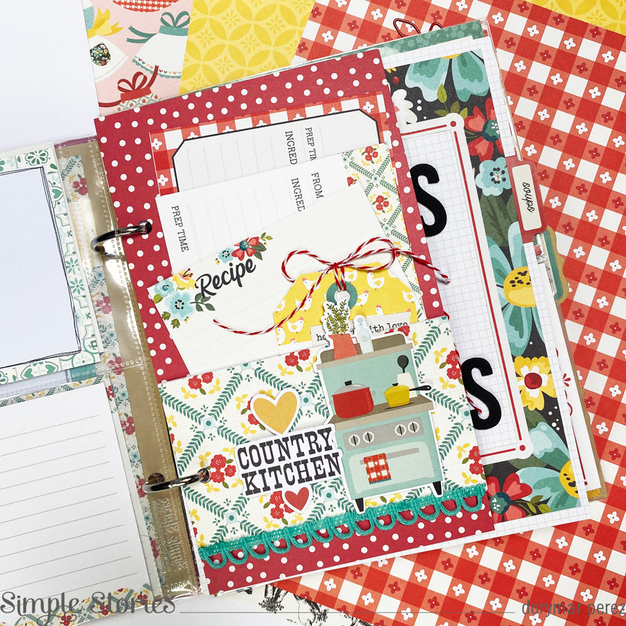 Love this idea for a recipe scrapbook page!