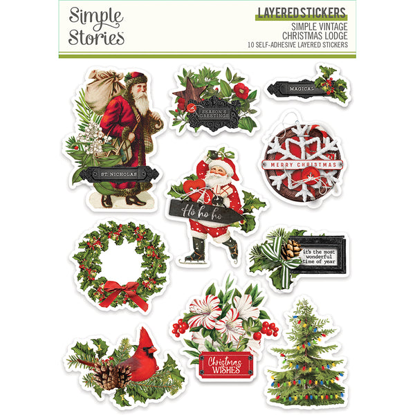 Simple Vintage Christmas Lodge - Layered Stickers – Simple Stories