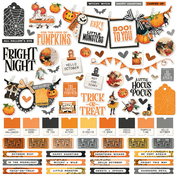 Simple Vintage October 31st Double-Sided Cardstock 12X12-4X6 Elements -  810079987276