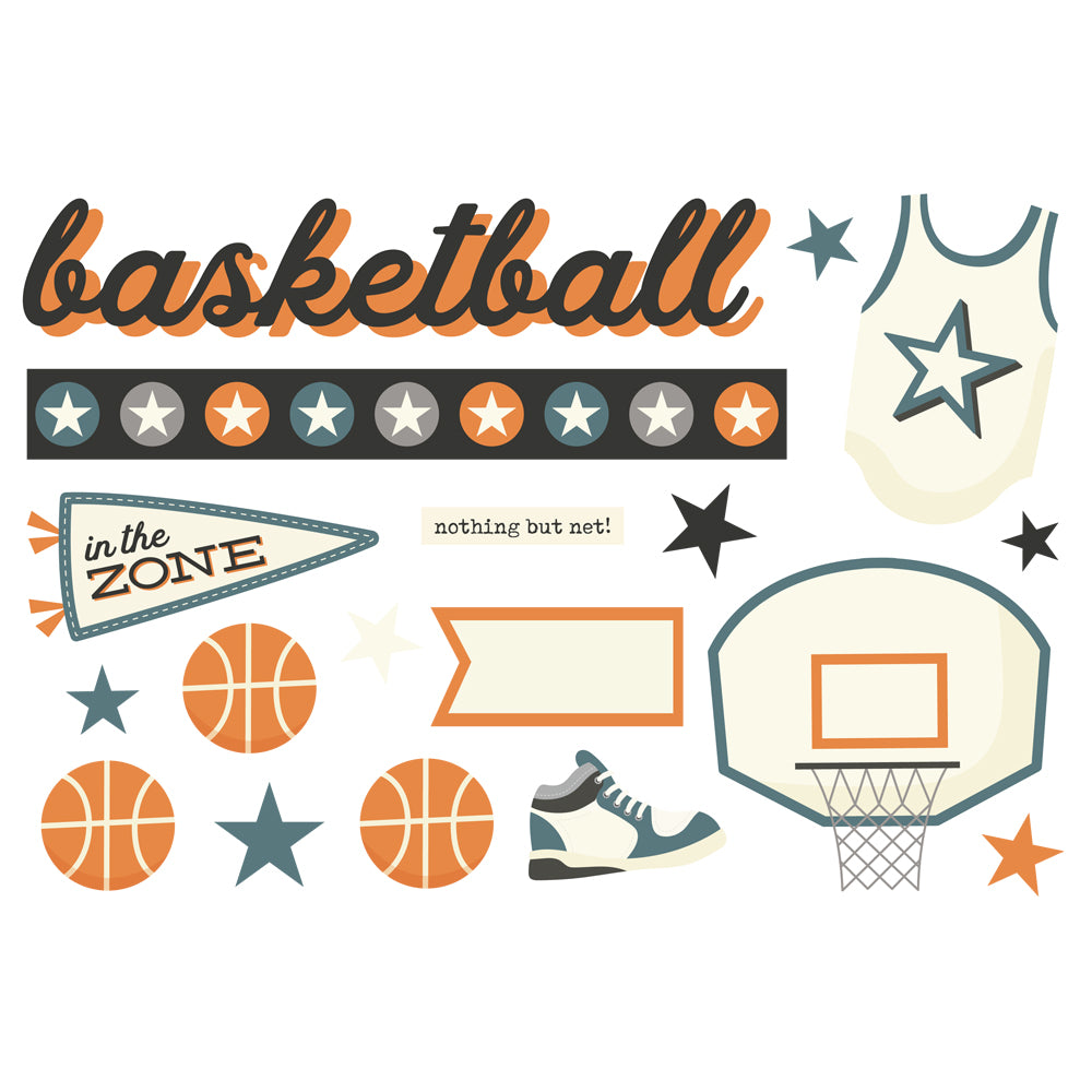 Basketball Simple Pages Page Pieces - Unit of 6