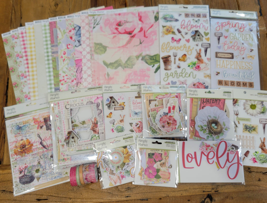 NEW! Simple Vintage Spring Garden Scrapbook Bundle