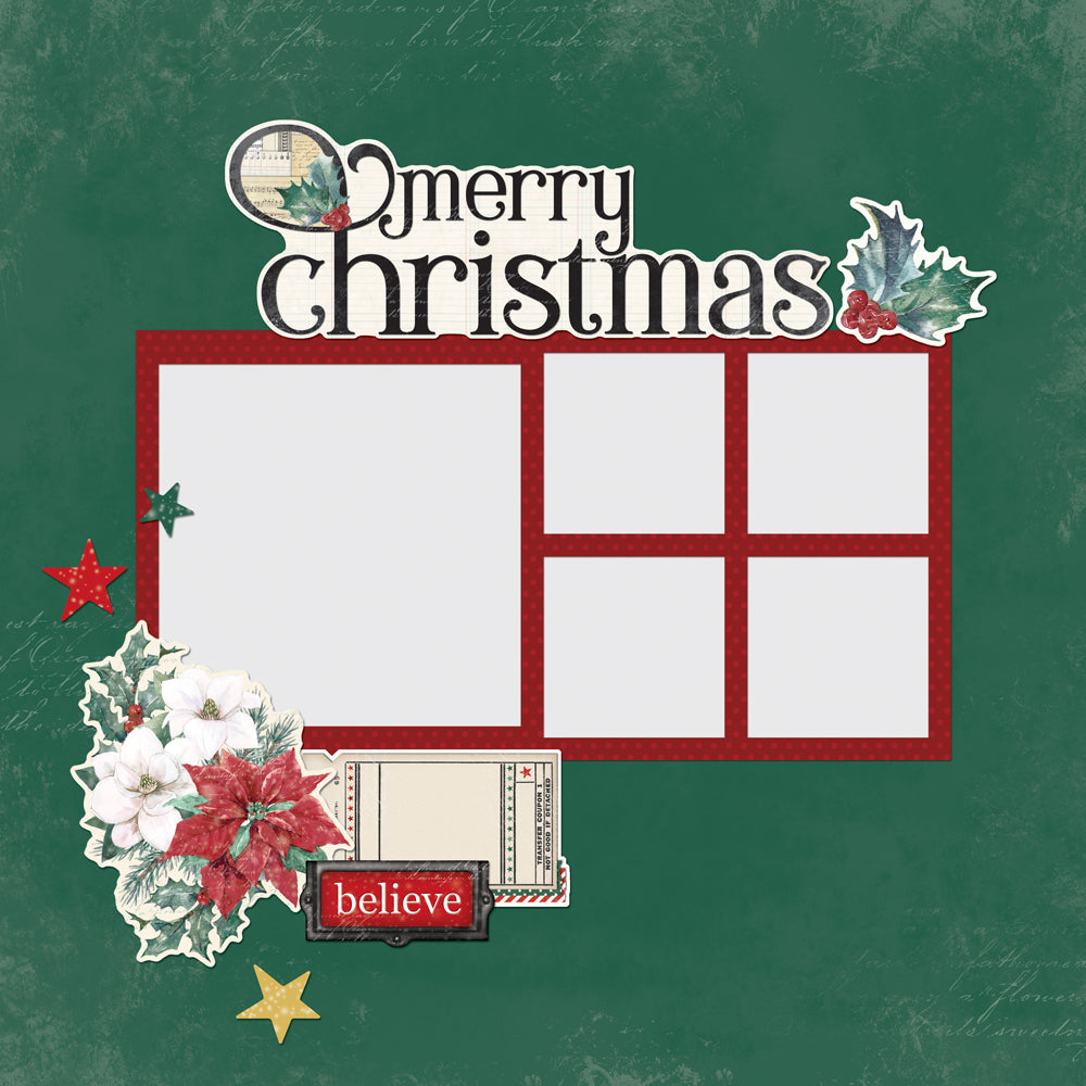 Christmas Scrapbook Layout - CutCardStock Blog