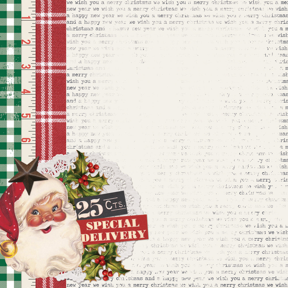 4x6 Elements Paper - Simple Stories - Simple Vintage Dear Santa