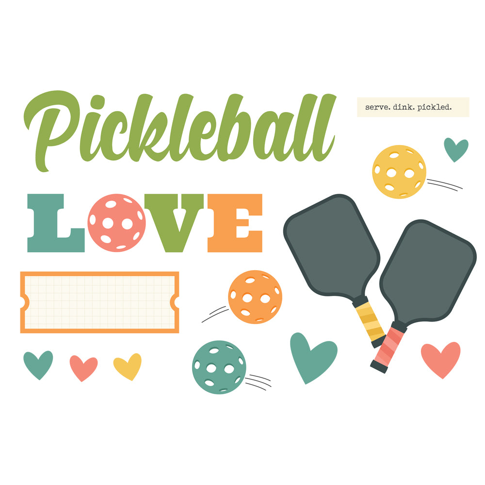 Pickleball Simple Pages Page Pieces - Unit of 6