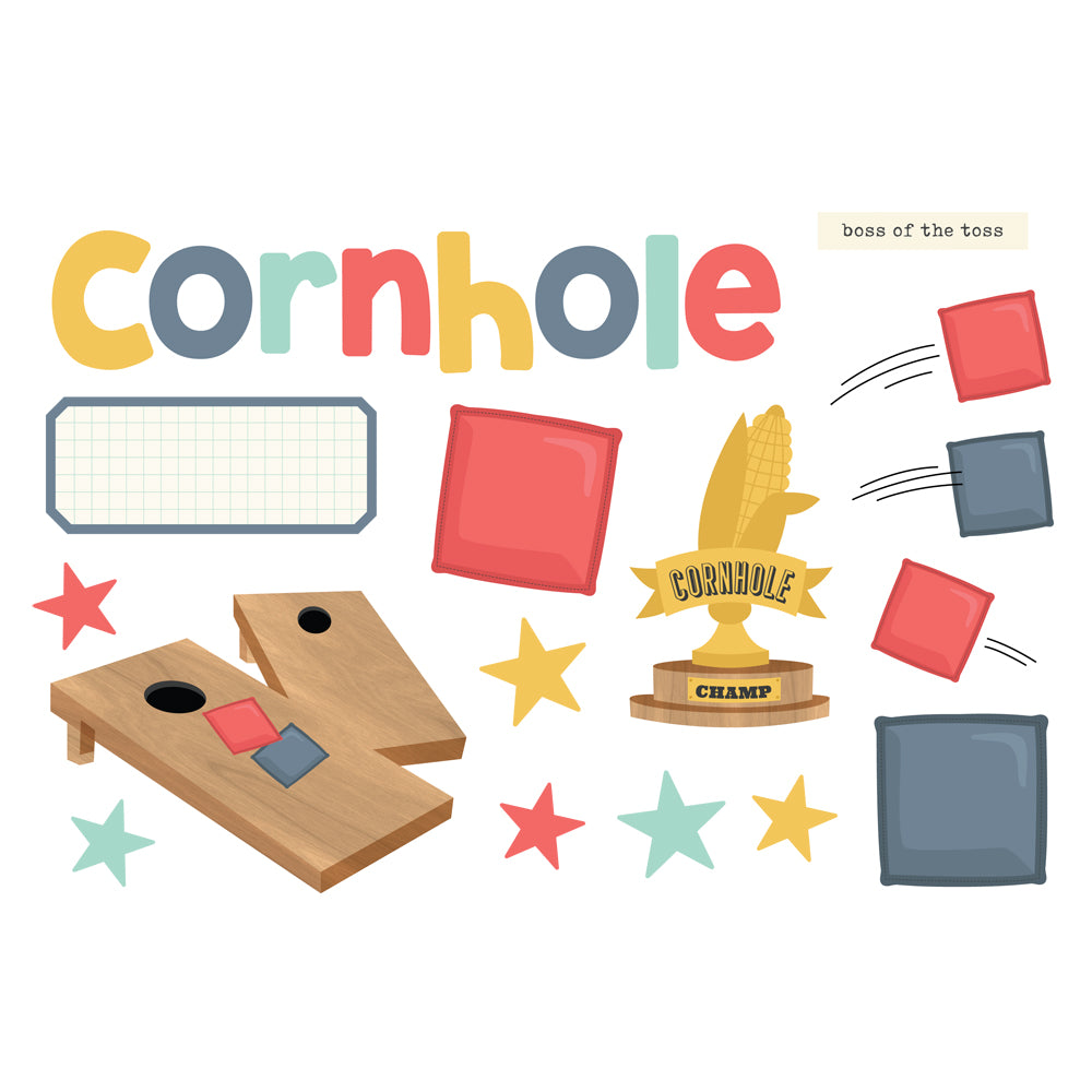 Cornhole Simple Pages Page Pieces - Unit of 6