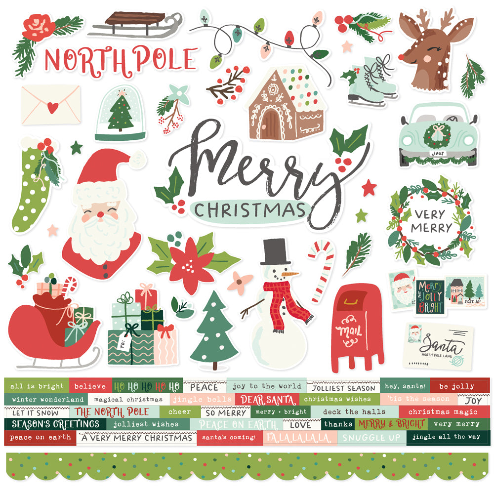 Santa's Village - Cardstock Stickers