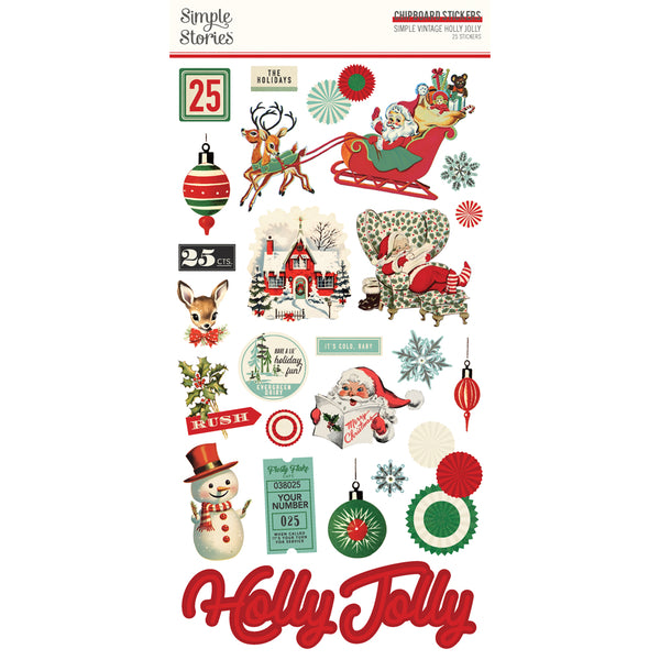 Simple Vintage Holly Jolly - 6x12 Chipboard – Simple Stories