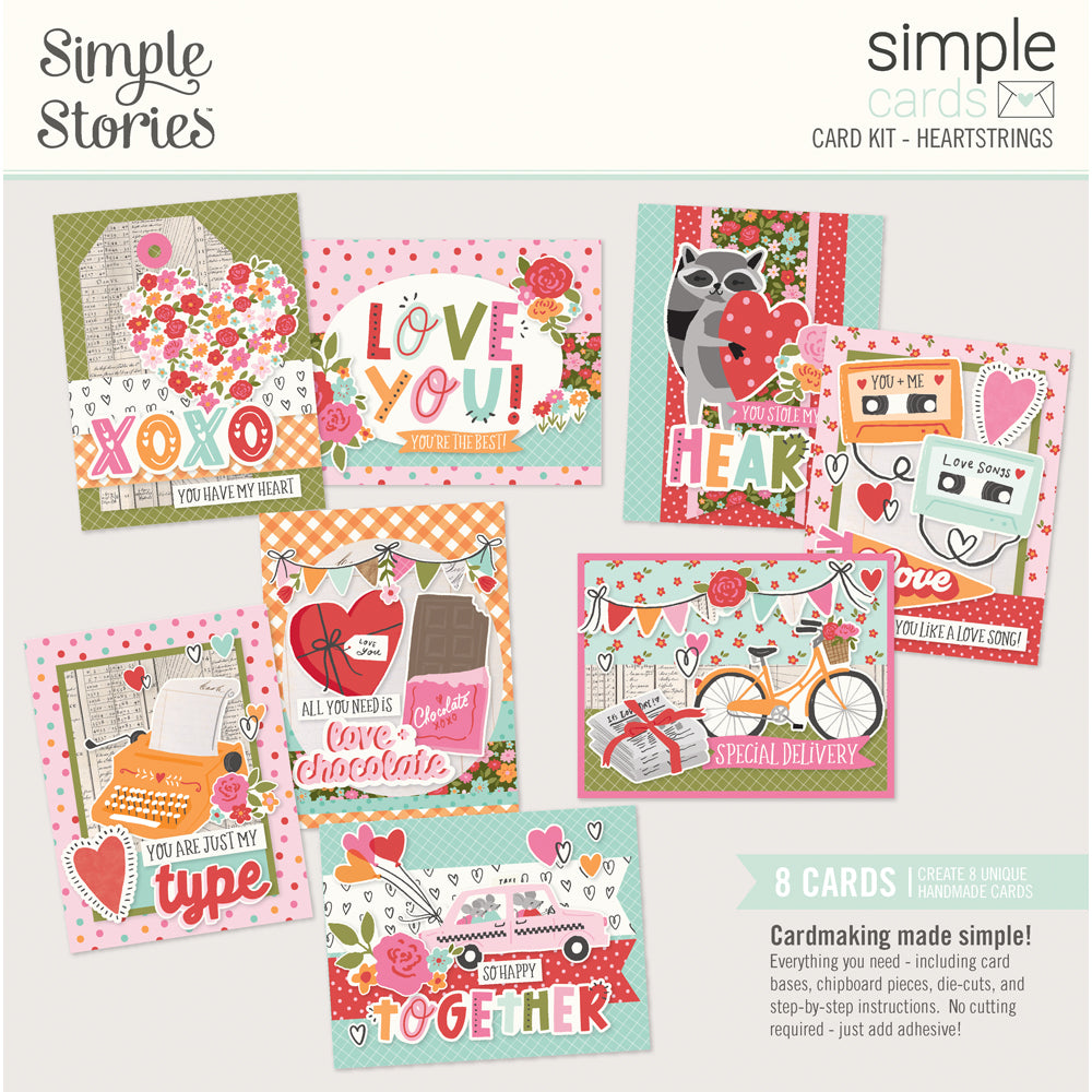 Heartstrings Simple Cards Card Kit - Unit of 6