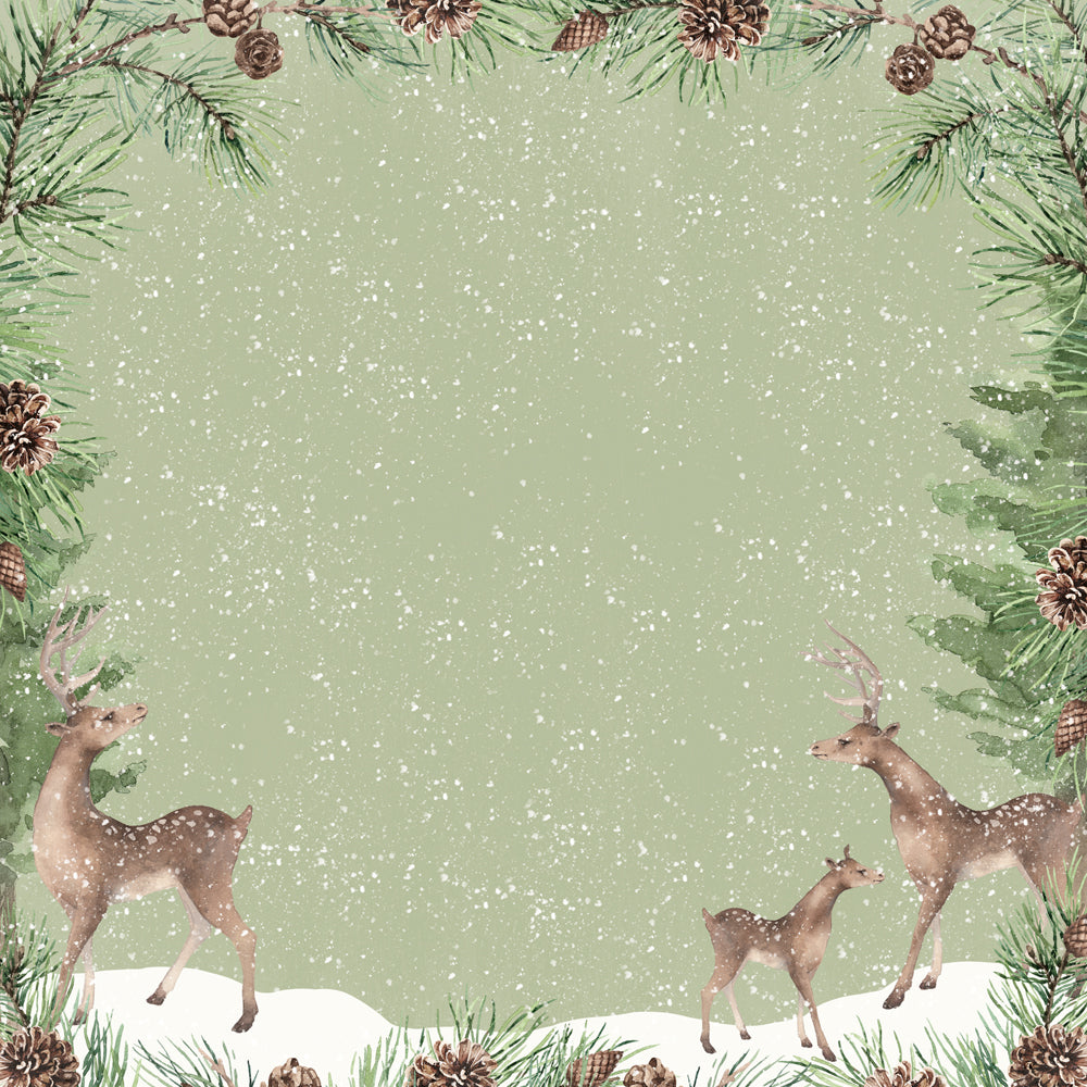 Woodland Winter 12X12 Cardstock - 25 pack