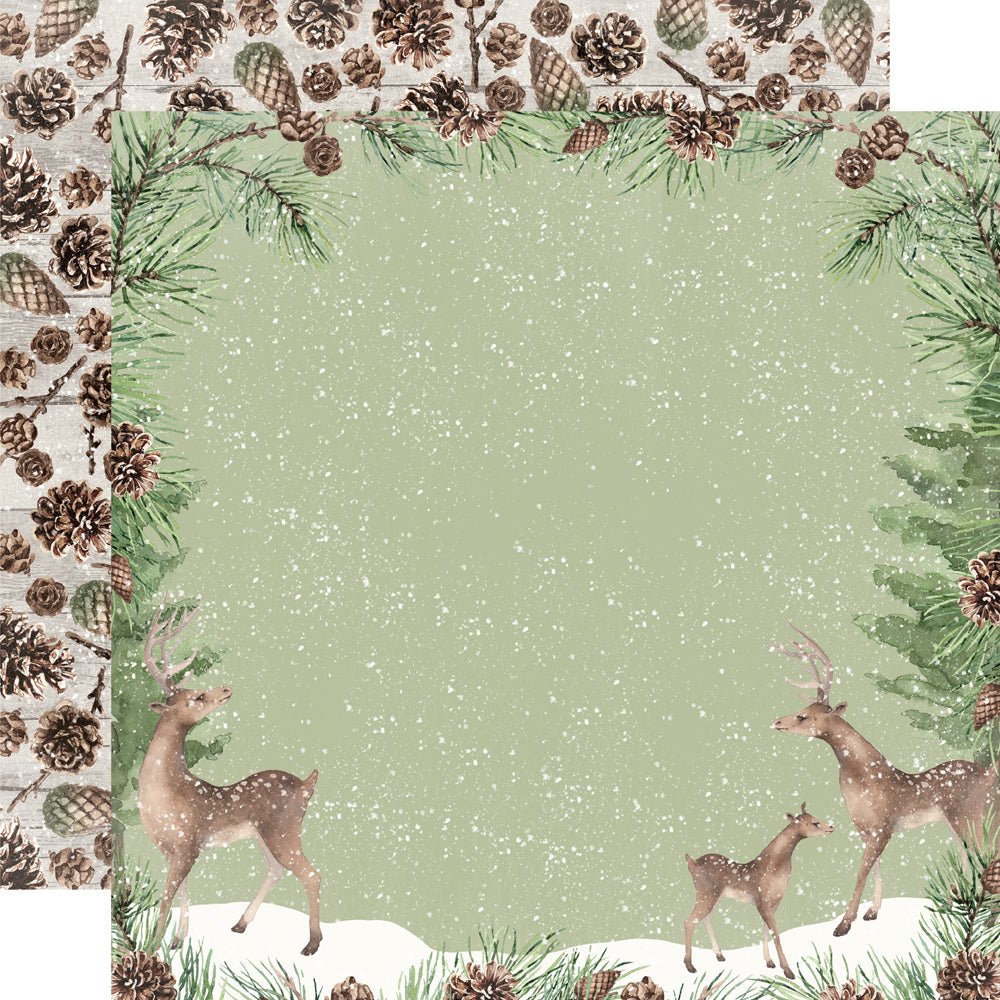 Woodland Winter 12X12 Cardstock - 25 pack