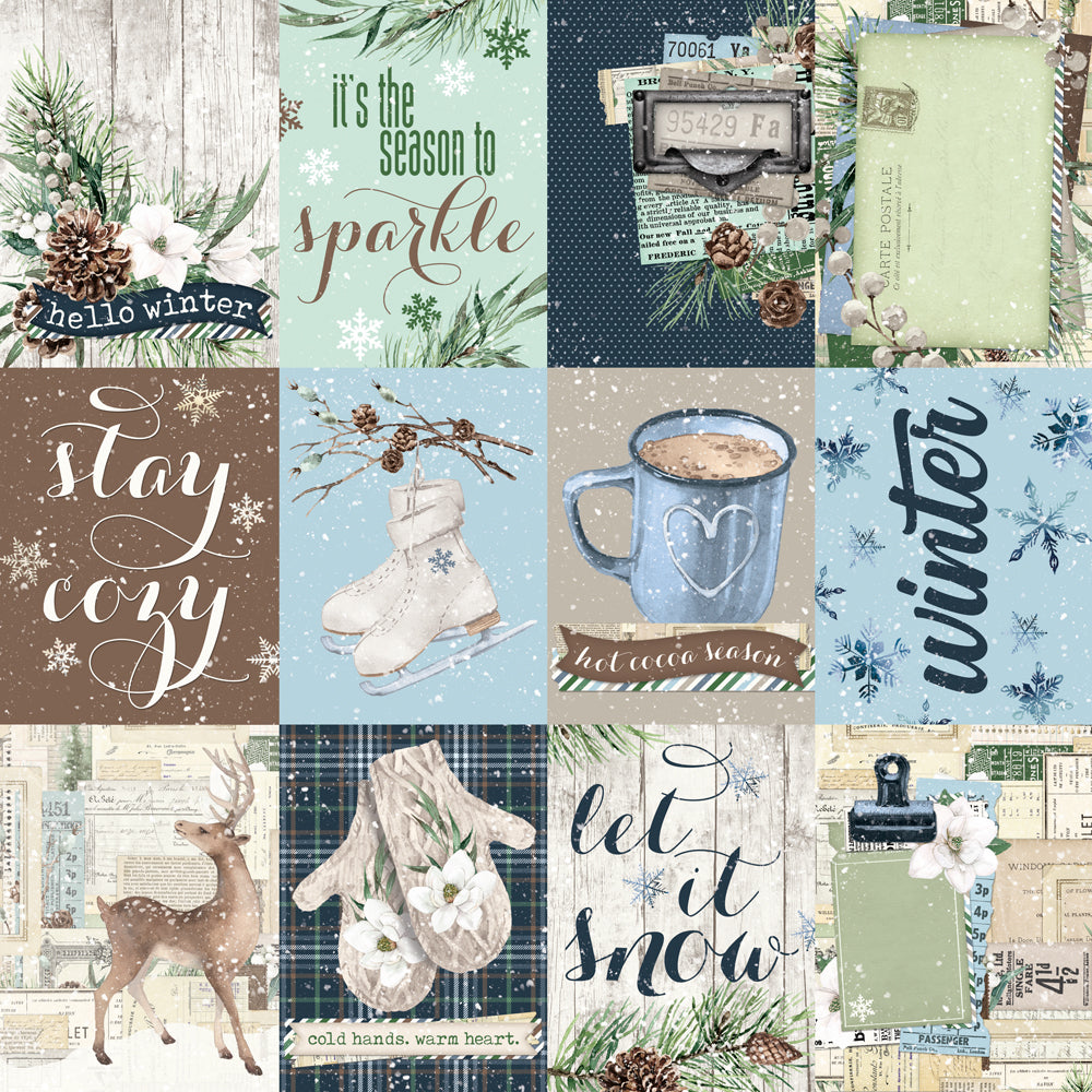 Simple Vintage Fresh Snow 3x4 Elements - 25 pack