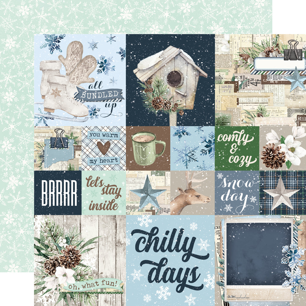 Simple Vintage Fresh Snow 2x2/4x4 Elements - 25 pack