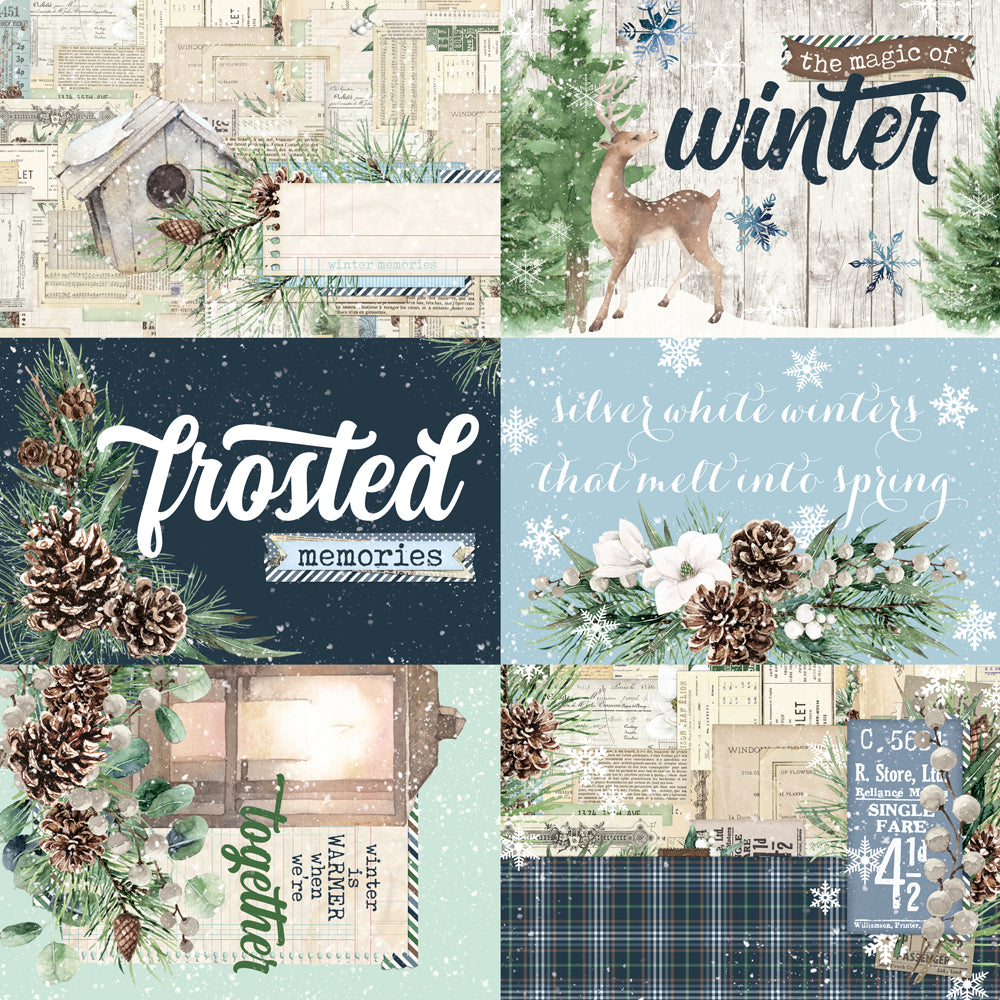 Simple Vintage Fresh Snow 4x6 Elements - 25 pack