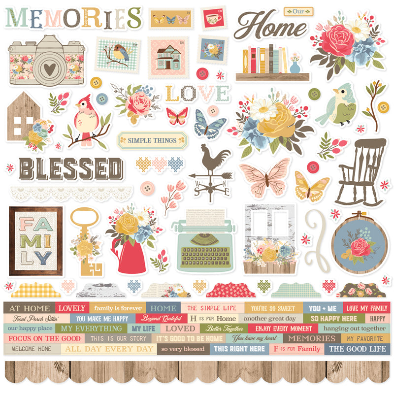 Front Porch  Cardstock Stickers - 12 pack