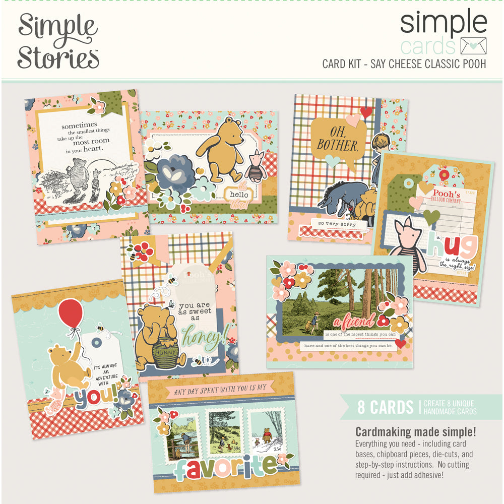 Say Cheese Classic Pooh Simple Cards Card Kit  - Unit of 6