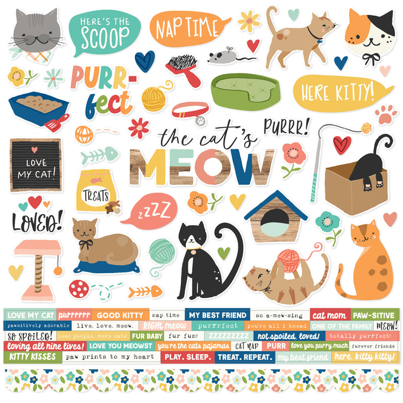 Fur Baby Cat - Cardstock Stickers